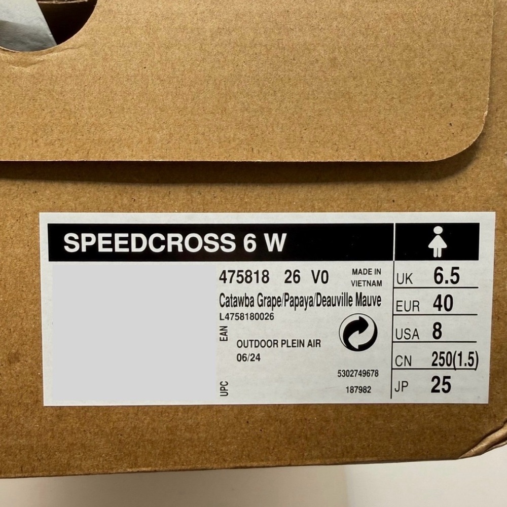 Salomon Speedcross 6W Trail Running Shoes 475818 Womens 8 NIB Mauve Grape Papaya - Picture 10 of 13